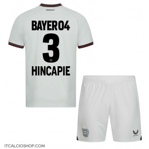 Bayer Leverkusen Piero Hincapie #3 Seconda Maglia Bambino 2023-24 Manica Corta (+ Pantaloni corti)